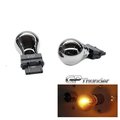 Gp-Thunder GP-Thunder GP-3157-CA Silver Stealth Chrome Amber Light Bulbs Turn Signal Back Up Reverse Tail GP-3157-CA